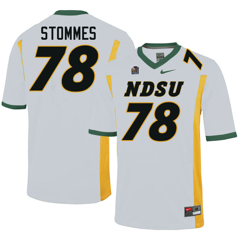 North Dakota State Bison #78 Noah Stommes College Football Jerseys Stitched-White